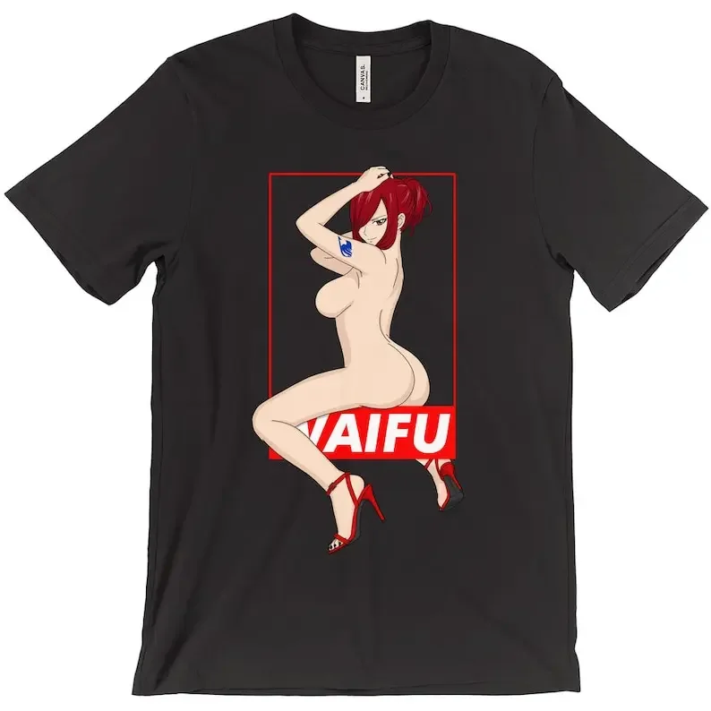 Anime girl In Heels Ecchi, Sexy, Lewd, Fetish T-Shirts