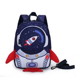 Disney Kids Backpack Painting Rocket School Kids Backpack Large Capacity Backpack Graffiti Bag Pattern Bag Space Pattern