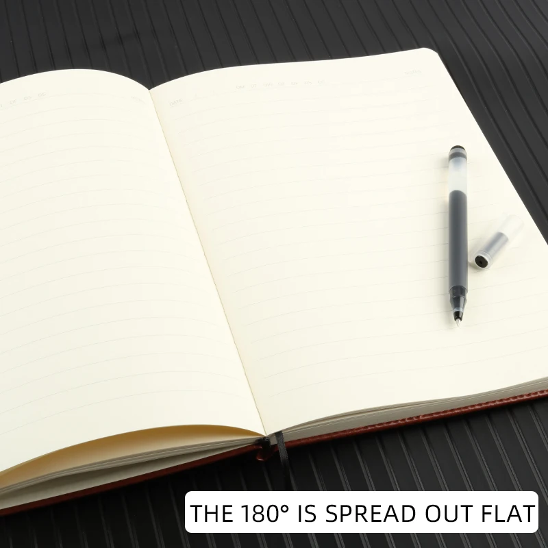 A5/B5 Leather Business Notebook 2Colors 80Pages Journal Agenda Organizer Student Stationery Supplies