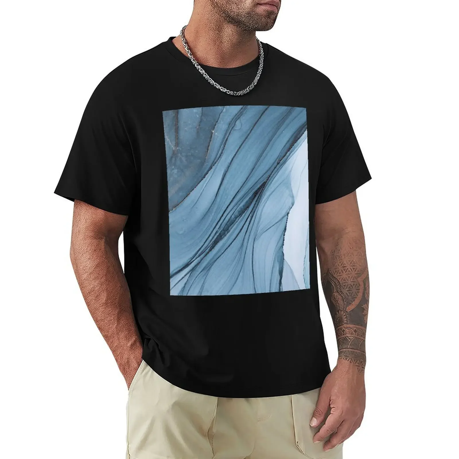 Mystery - Mixed Media Art T-Shirt man t shirt rapper graphic tees quick-drying shirts graphic mens t shirts