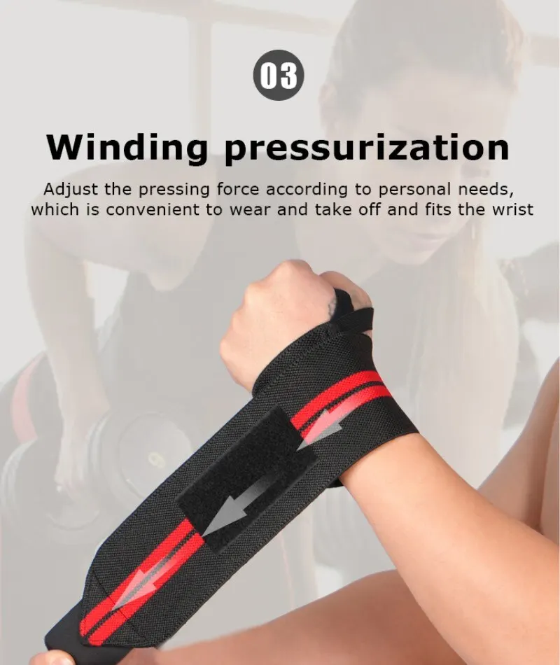 1PC Adjustable Wrist Straps Men And Women Elastic Wristband and Wrist Fixers of Athletes Powerlifting Wrist Straps