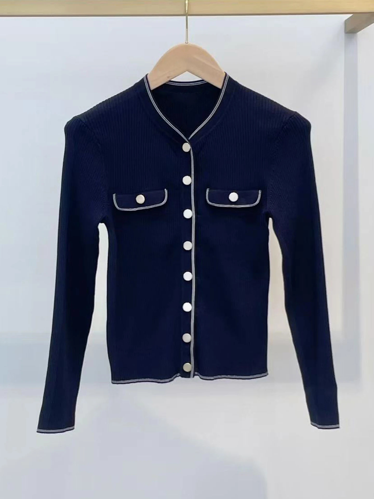 

M Home Nan You High End Women's Faion 2025 Autumn New Casual Versatile Slim Fit ort Knitted Open Cardigan Top