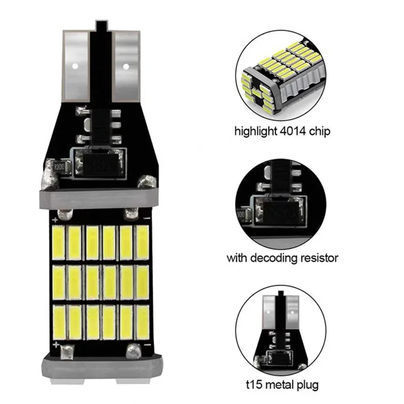 Neue überlegene LED T15 W16W 45 SMD 4014 Auto Auto Canbus Rückfahrscheinwerfer Bremslicht Rückfahrscheinwerfer Rückfahrlampe