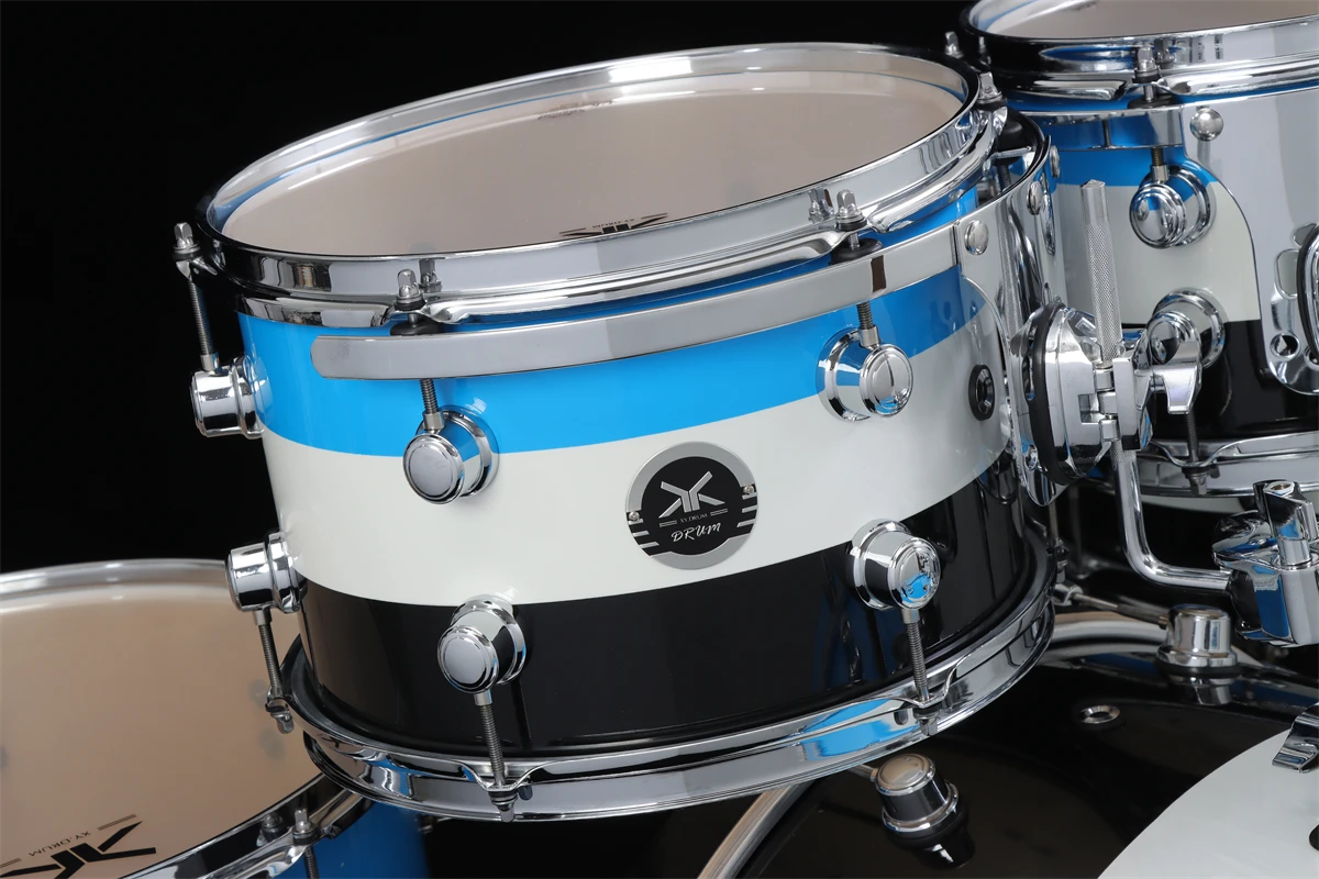 Black Blue White Colorful Lacquer Drum heads Durable Musical instrument acoustic drum set professional drum kit professional