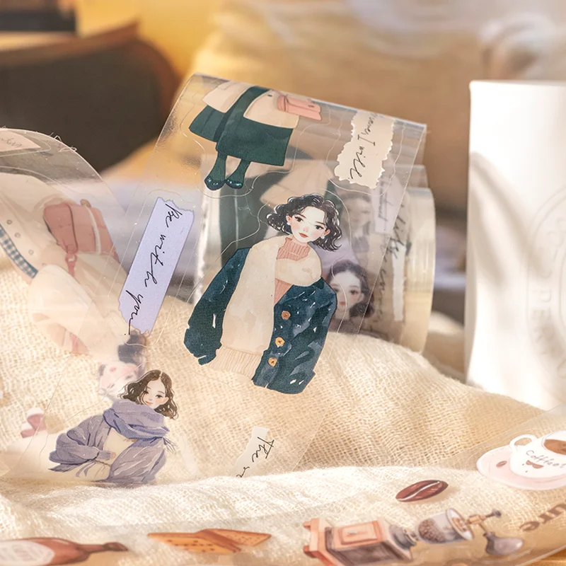 

Washi Tape 45mm*2m Daily Life PET Die-cutting Tape Handbook Stationery DIY & Scrapbooking Thin Phone Case Diary Decoration