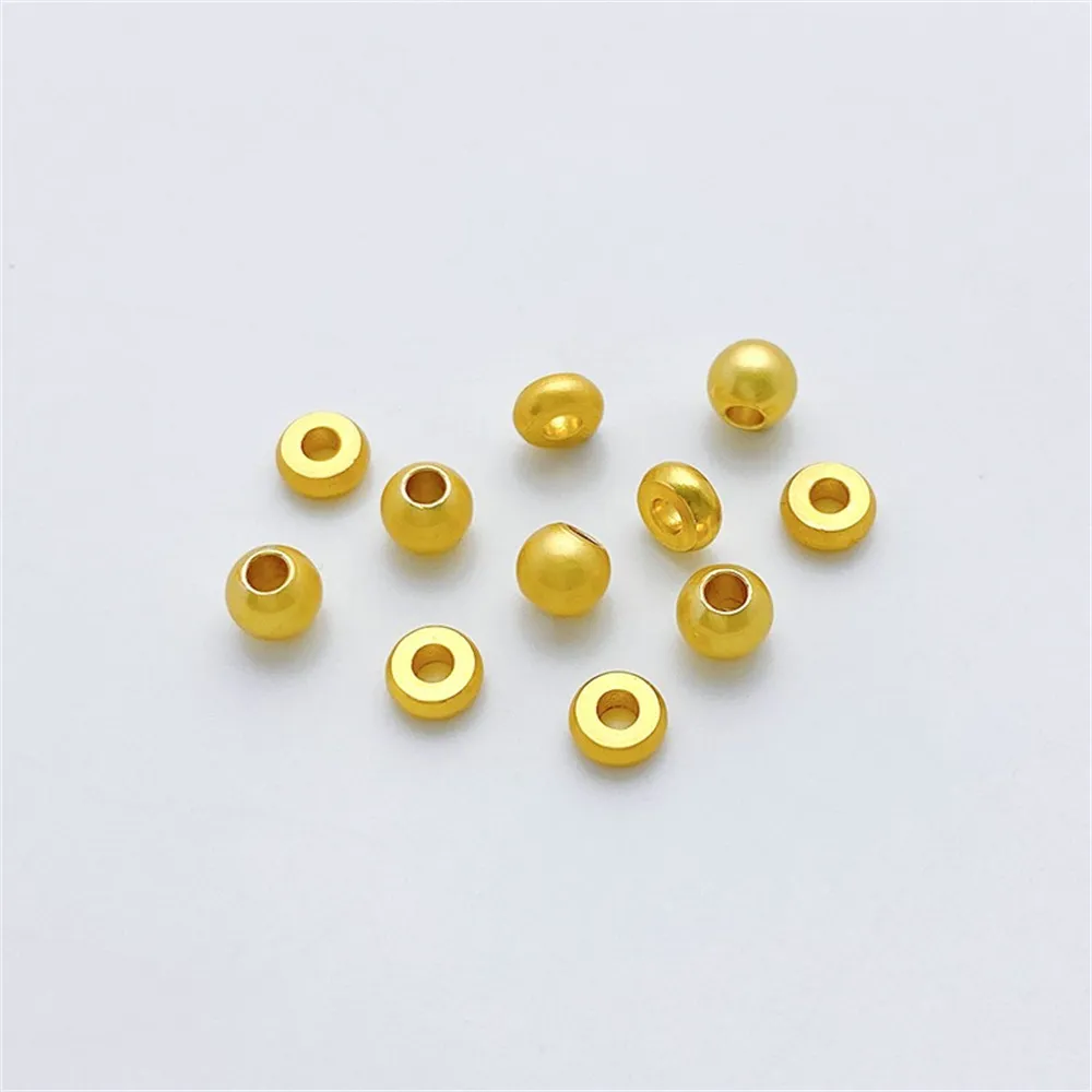 Ancient Gold Transfer Beads Round Beads Parting Pieces DIY Jewelry Handmade Bracelets Necklaces Scattered Beads Parting Beads