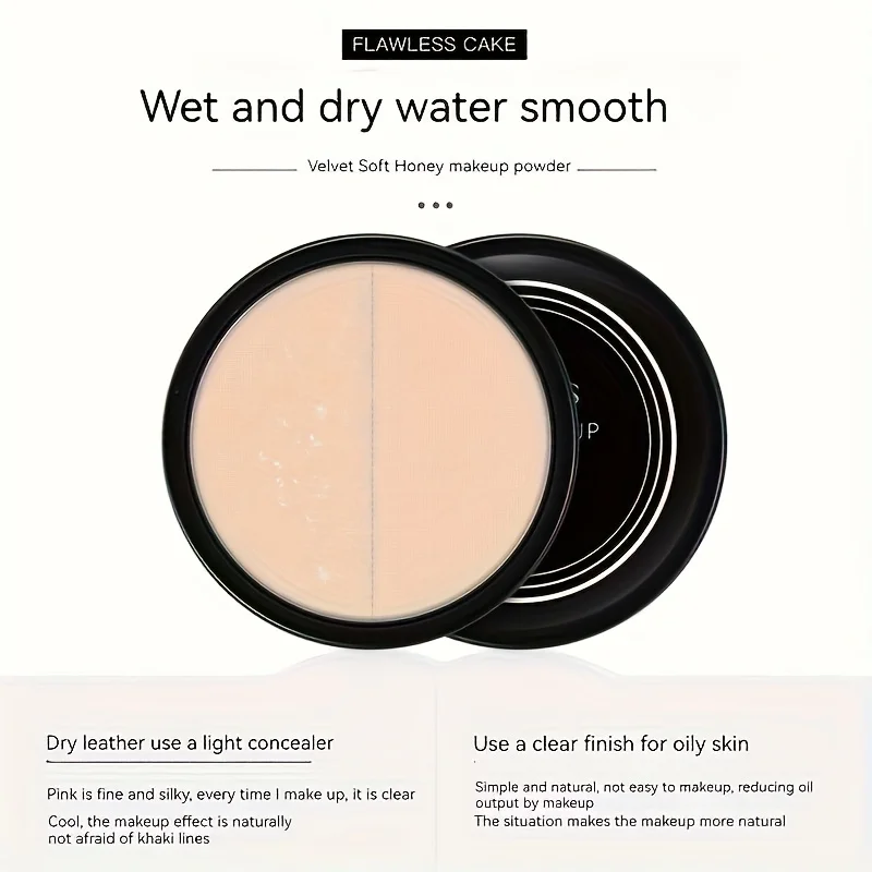 Base en polvo transpirable y impecable: fijación de maquillaje, control de aceite, hidratante y liviana, perfecta para toda la piel