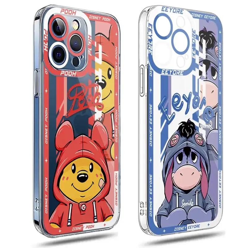 Clear Phone Case For Apple iPhone 15 14 13 12 11 Pro Max 13 12 Mini XS Max XR X 7 8 6 6S Plus Cute Disney Cartoon Lilo Stitch