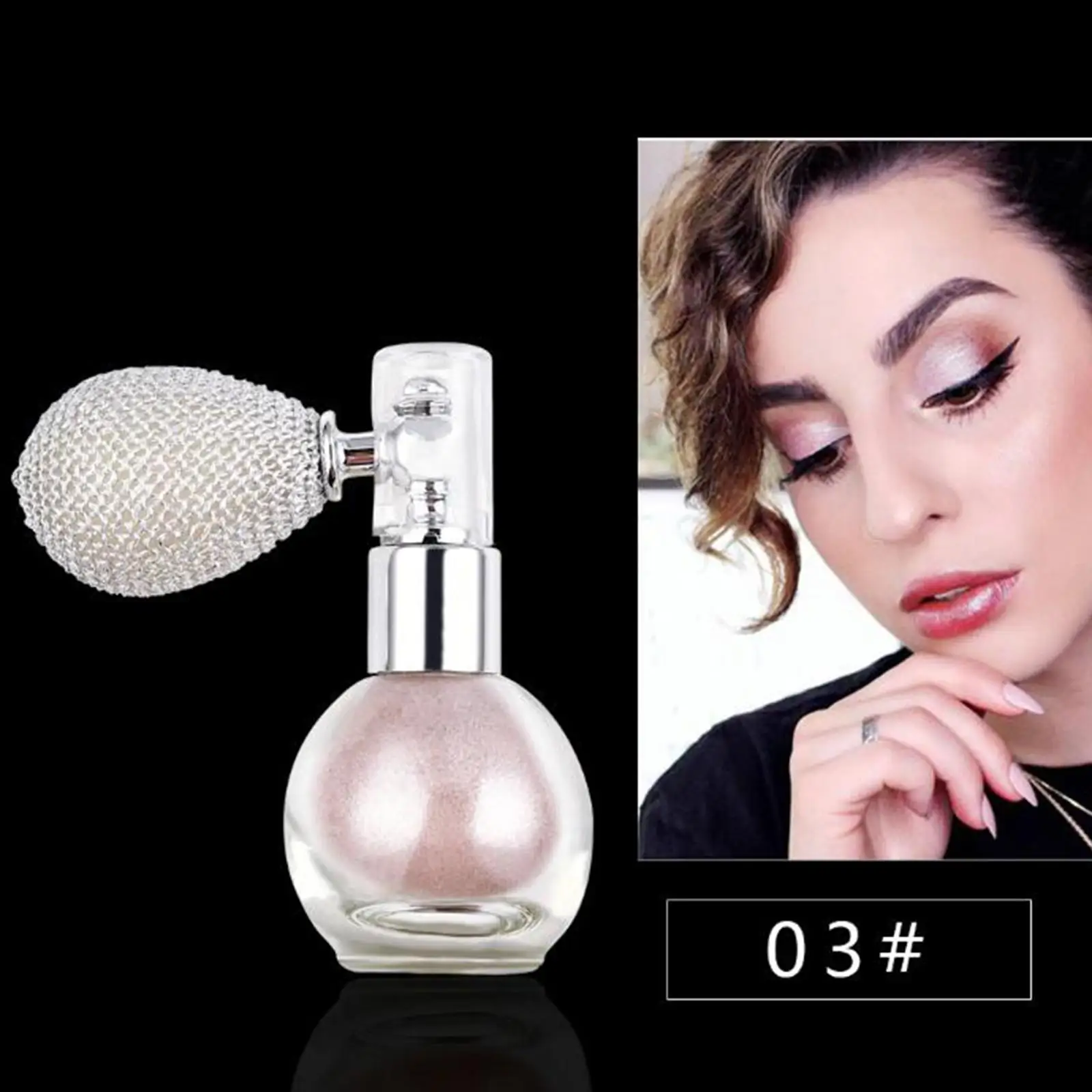 Highlighter Puder Spray glänzend Make-up Spray funkeln erhellen Glitter Schimmer Hochglanz Pulver für Gesicht Haar kosmetische Körper Frauen