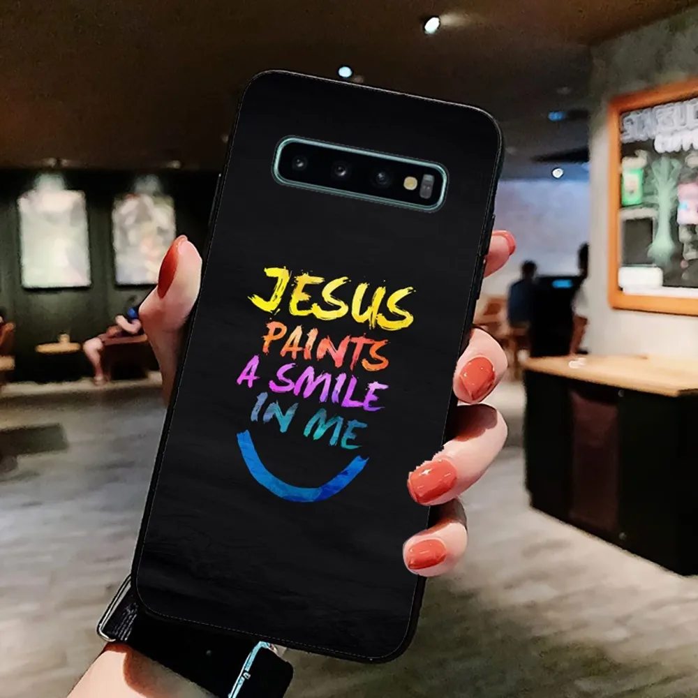 Faith Christian Religious Jesus Art Phone Case For Samsung S 9 10 20 21 22 23 30 23plus Lite Ultra FE S10lite Fundas