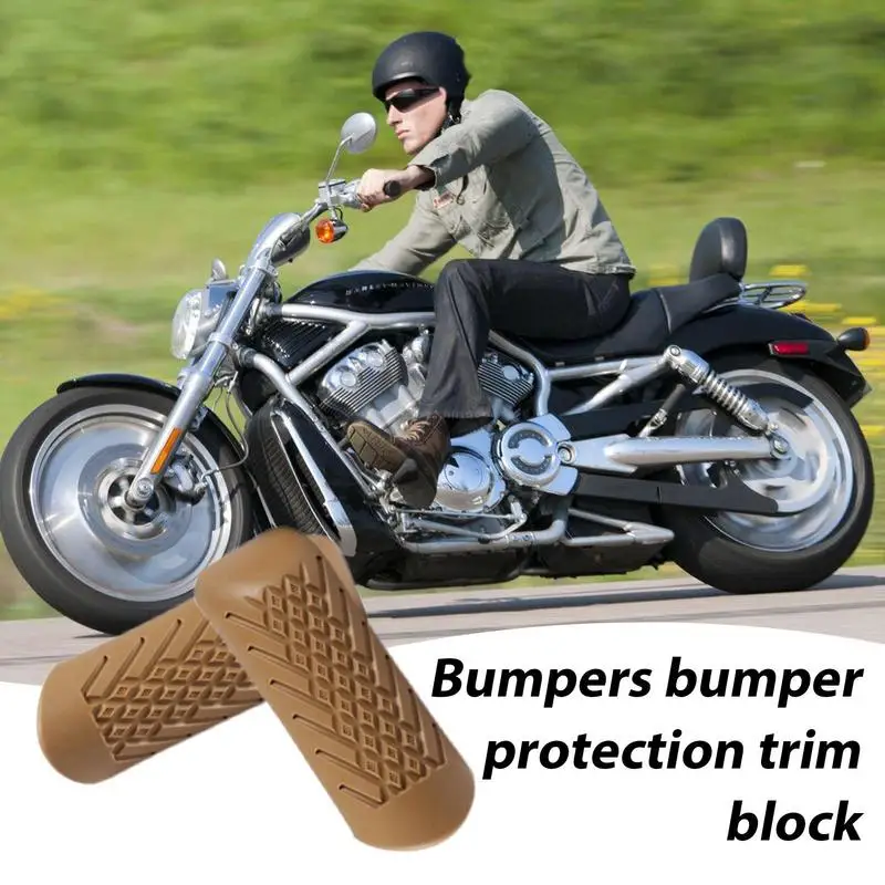 Motorcycle Bumper Guard Anti-Slip Generic Motorcycle Engine Guard Protectors Rubber Motorcycle Bumper Decorative Blocks For