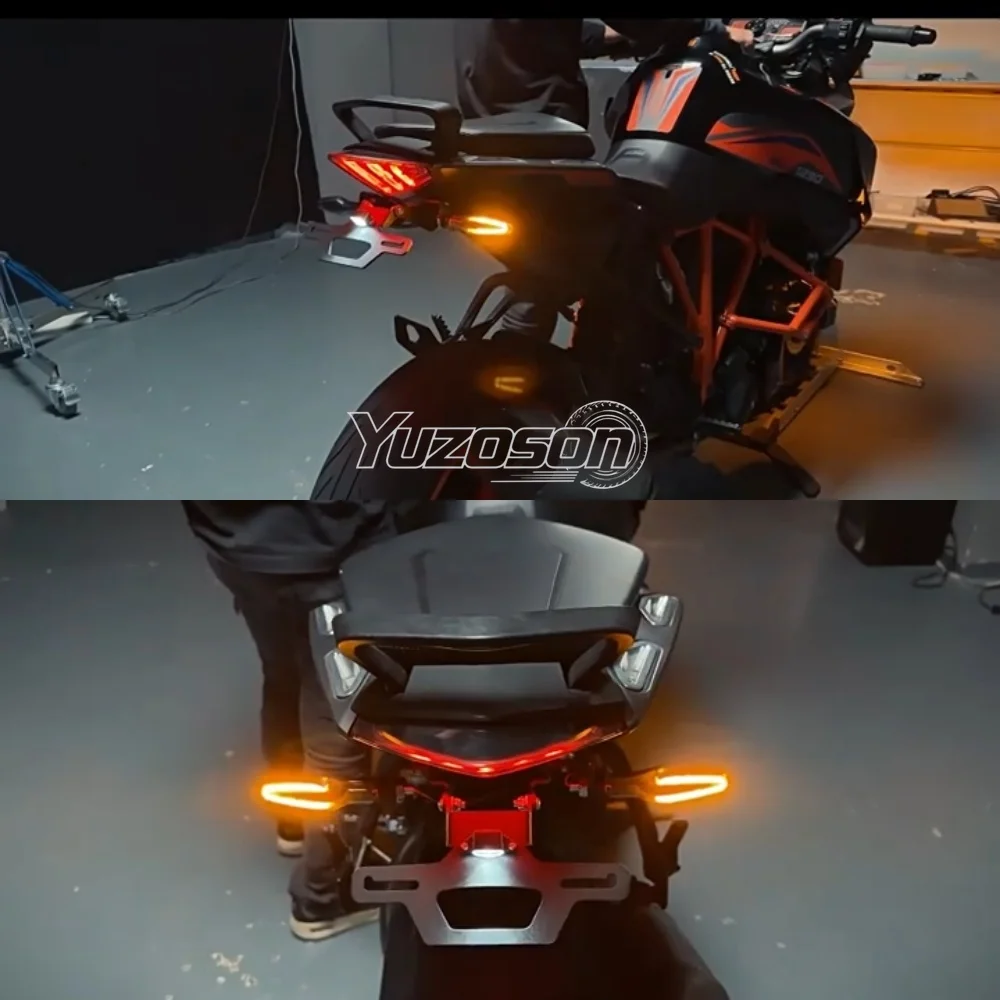 For 1290 Super Duke GT 2016-2024 Motorcycle Adjustable License Plate Bracket 1290GT Fender Eliminator Frame Holder Turn Signals