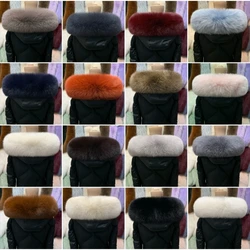 Real Fox fur collar whole leather fluffy fashion shawl hat collar clothing accessories men and women