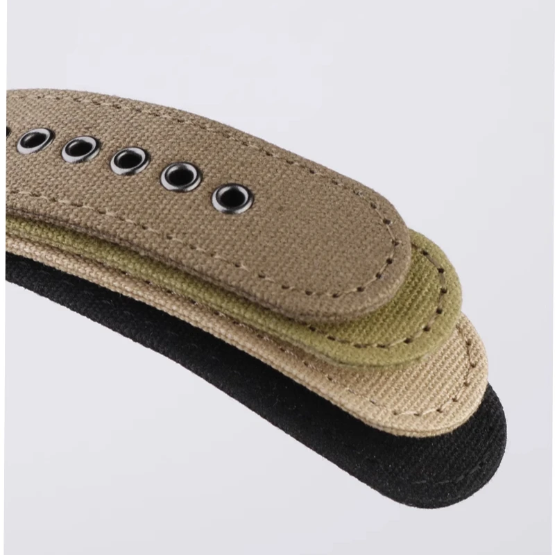 สายนาฬิกาข้อมือผ้าใบไนลอนแบบปลดออกได้อย่างรวดเร็วสำหรับผู้ชาย18 20มม. 22มม. 24มม. สีดำสีกากีสีเขียวอุปกรณ์เสริมสายนาฬิกาสำหรับกีฬากลางแจ้ง