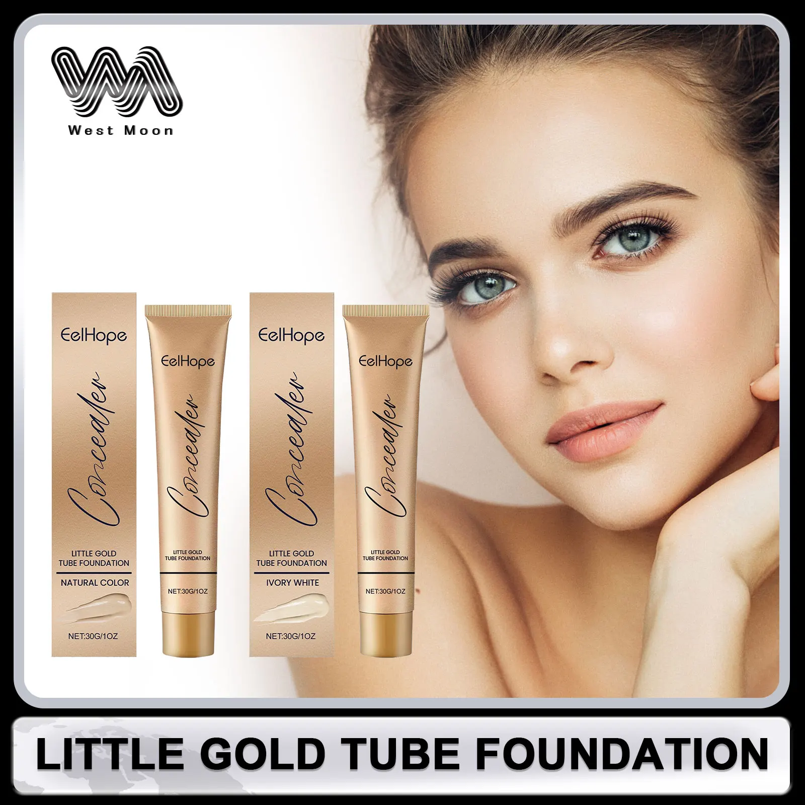 

Makeup Concealer Foundation Oil-Control Waterproof Anti Sweat Cover Acne High Coverage Foundation Brightening Makeup Production