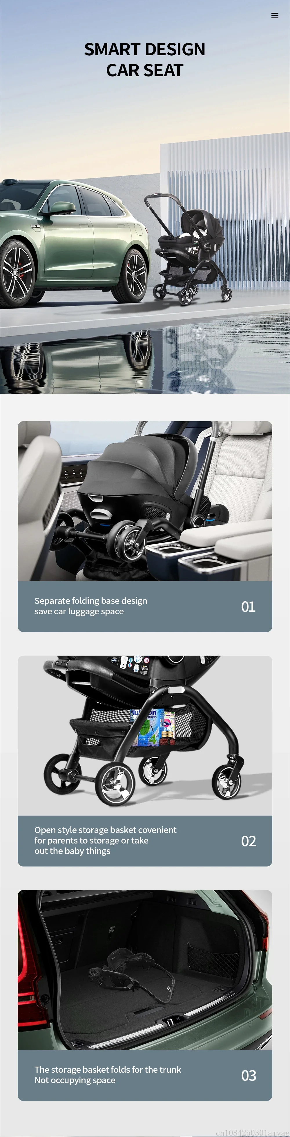 NEUE Baby Kinderwagen 3in1 Neugeborenen Tragbare Kind Auto Sitz Luxus Baby Kinderwagen multifunktionale Baby Wagen zwei-weg EU lager – Detail 13