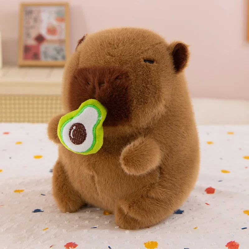 1-3 قطعة الأفوكادو سنوت كابيبارا ألعاب من نسيج مخملي لطيف كابيبارا الفاكهة دمية تمتد المخاط مضحك رقيق هدية Kawaii الحيوانات المحشوة ديكور المنزل #3