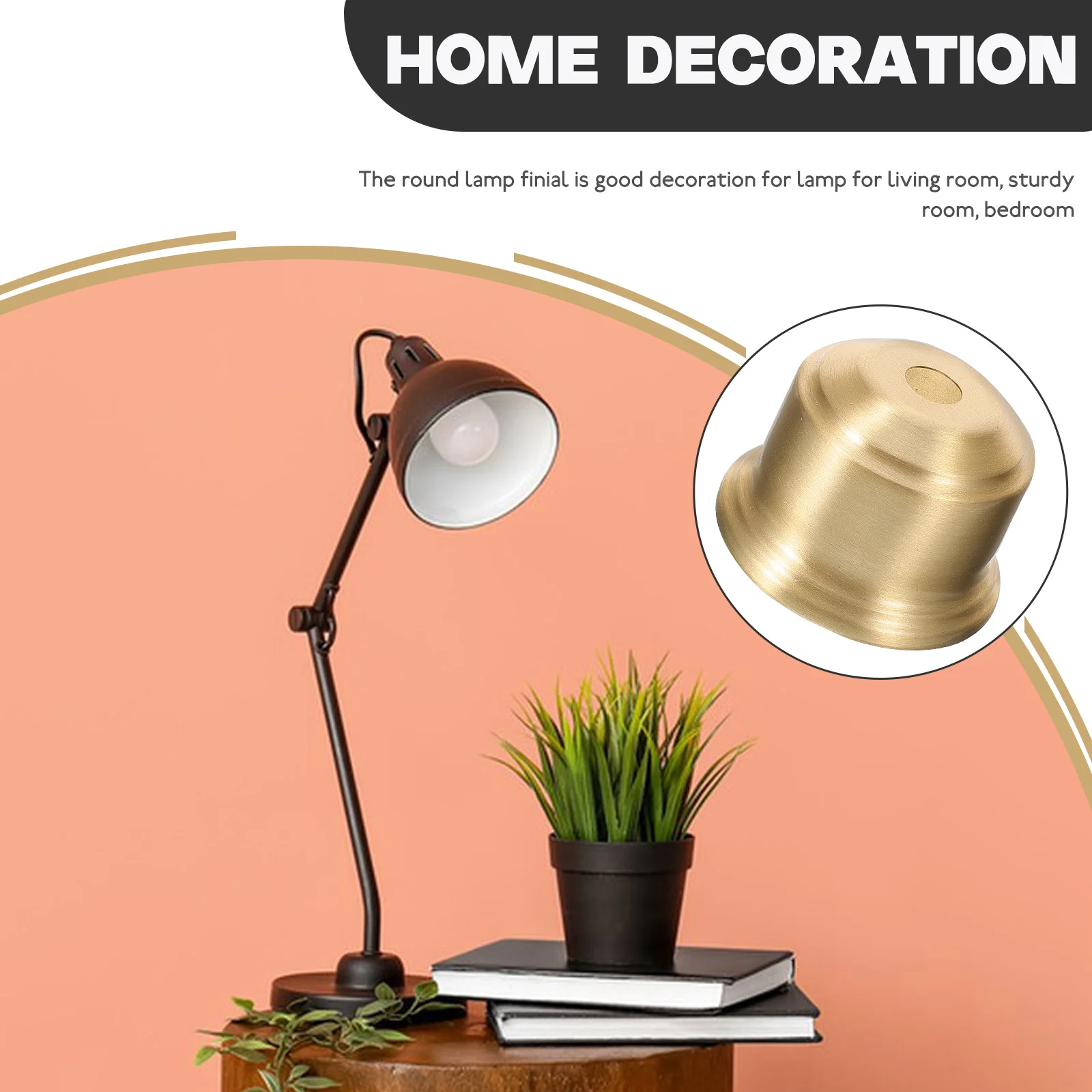 

Brass Finial Sturdy Base For Table Floor Lamp Shade E27 Socket Cup Modern Light Fixture Decoration Lamp Parts Accessory