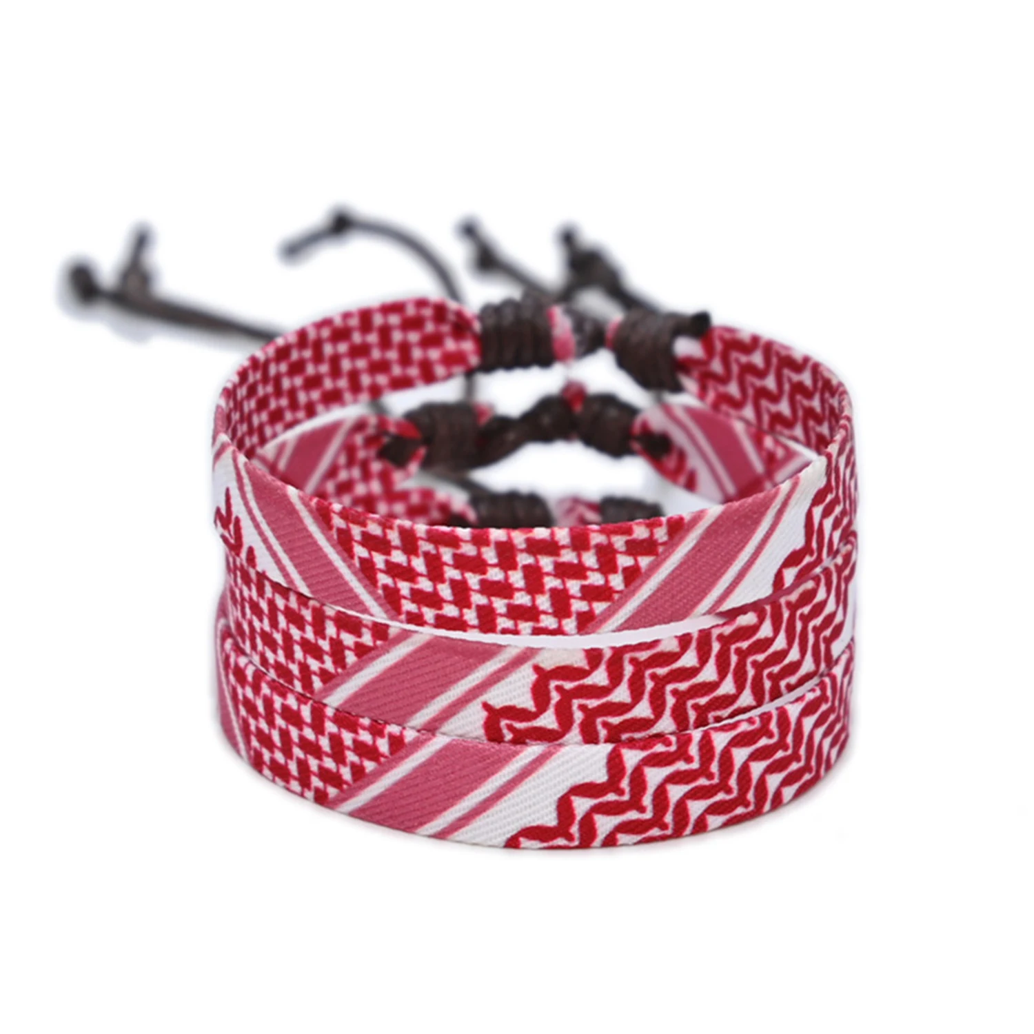 New Design Braided Bracelets Geometric Wave Point Traditional Patterns Webbing Hand Rope Weave Matching Multicolor Bracelets