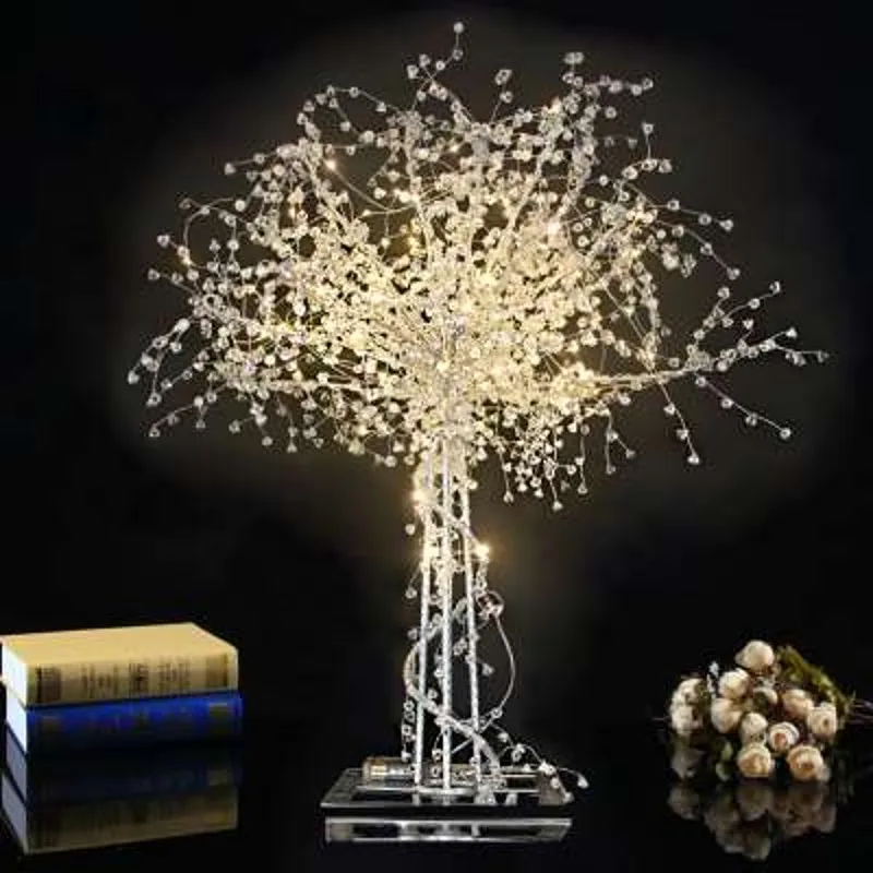 Luxury Christmas Crystal Tree With Fairly Light Stage Aisle Decor Wedding Anniversary Table Centerpieces Ornament Candle Display