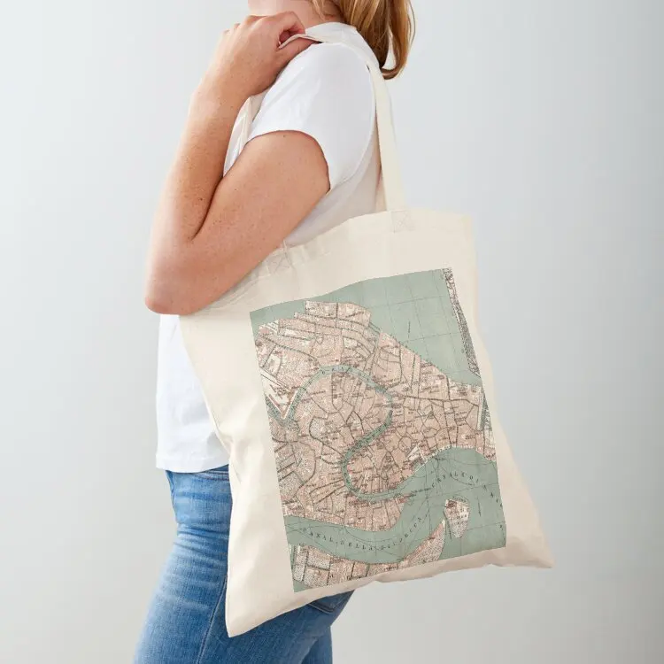 

Map of Venice - 1886 Tote Bag Shopper bag Shopper handbag shoping bag Lady bags