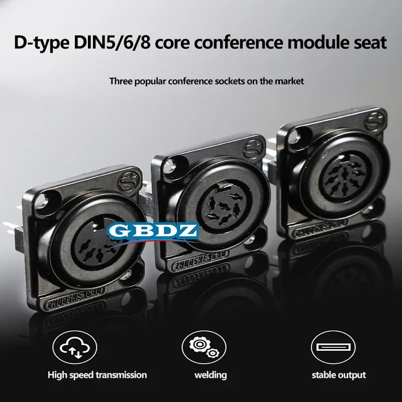Adapter audio konferencyjny XLR żeński typu D, 5-pinowy, do klawiatury MIDI, złącze DIN 5/6/8-pinowe do lutowania, gniazdo do panelu 86. — zdjęcie produktu 2