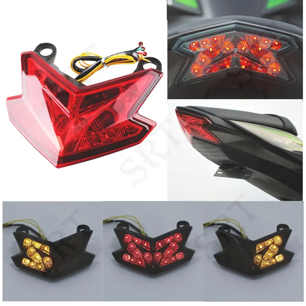 Fit For Kawasaki Ninja ZX6R 636 Motorcycle Accessories Tail light Brake turn signal integrated LED Rear lamp ZX-6R 2013-2018