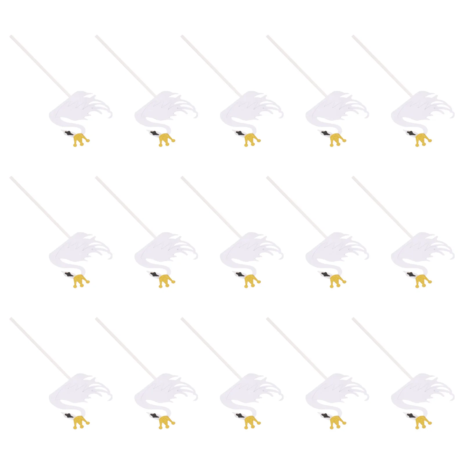 

15pcs Swan Cake Decorations Beautiful Dessert Inserts Birthday Party Supplies Cupcake Ornaments Creative Toppers Lightweight