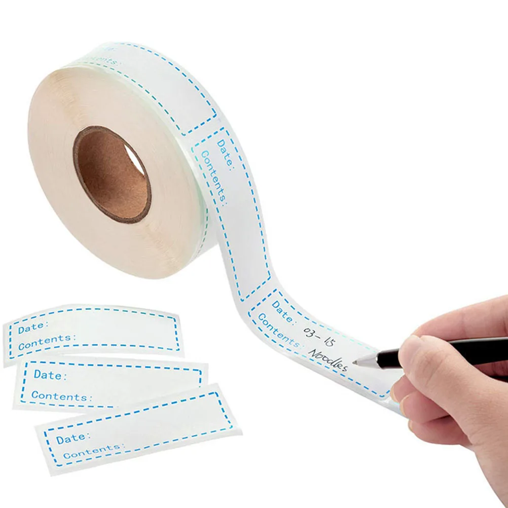 

Food Storage Labels Detail Colored Design Stickers Record Dry Erase Blue for Party Buffet Jar Date