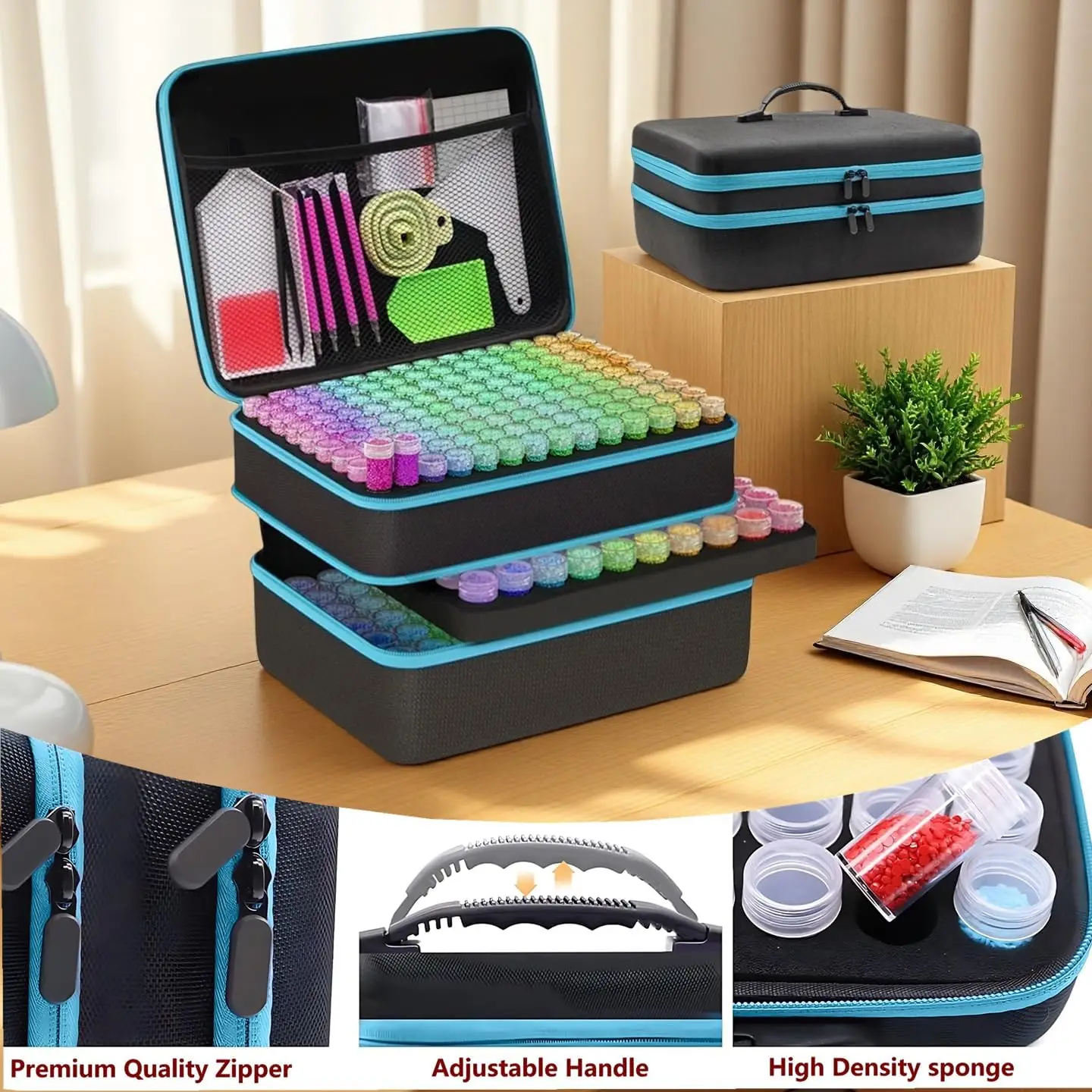 

420 Slots Diamond Painting Storage Container, Diamond Painting Accessory kit, Diamond Art Tool Jewelry Craftsmanship Beads Stora