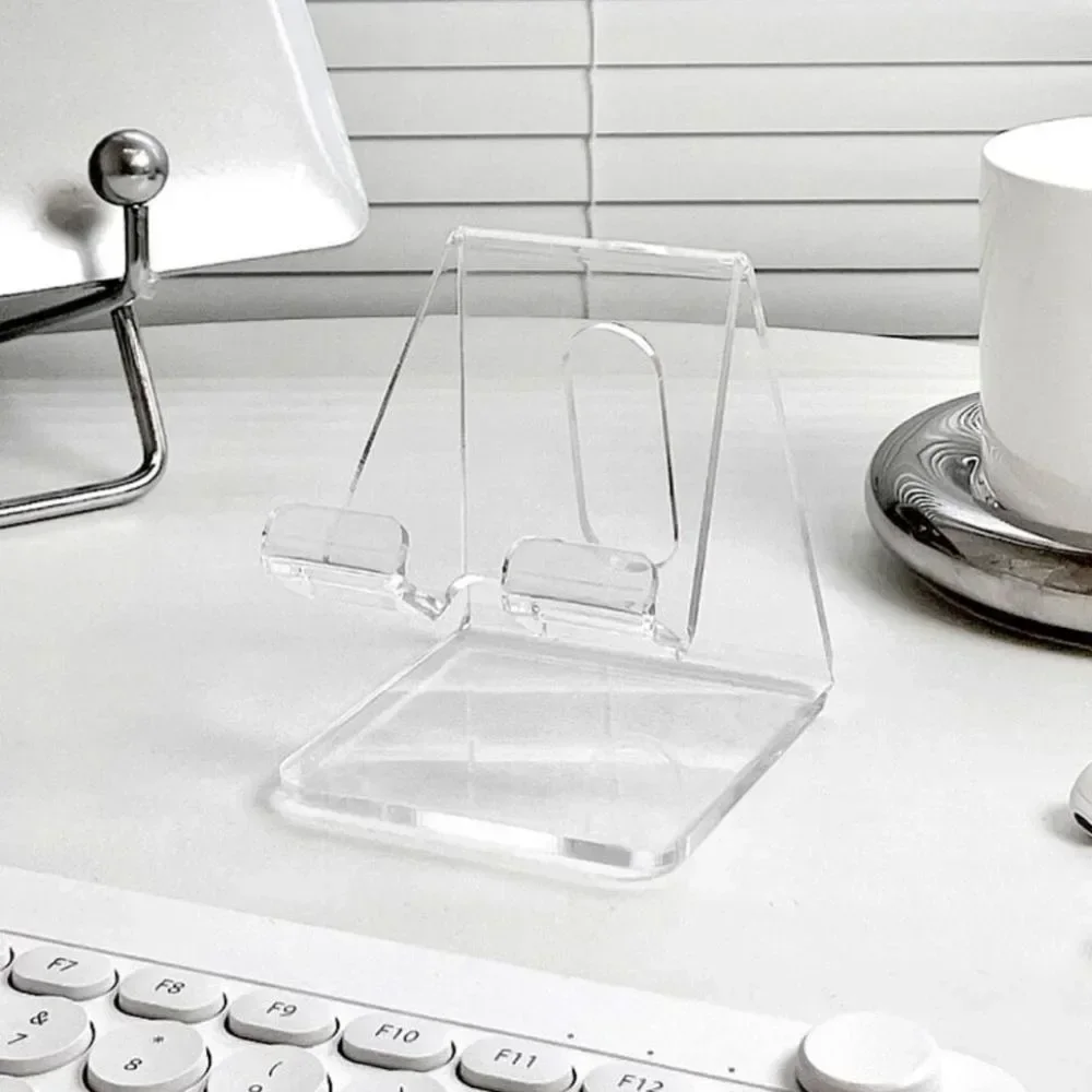 1 Pc Transparent Cell Phone Holder Acrylic Display Stand Clear Rack For Huawei Xiaomi Iphone