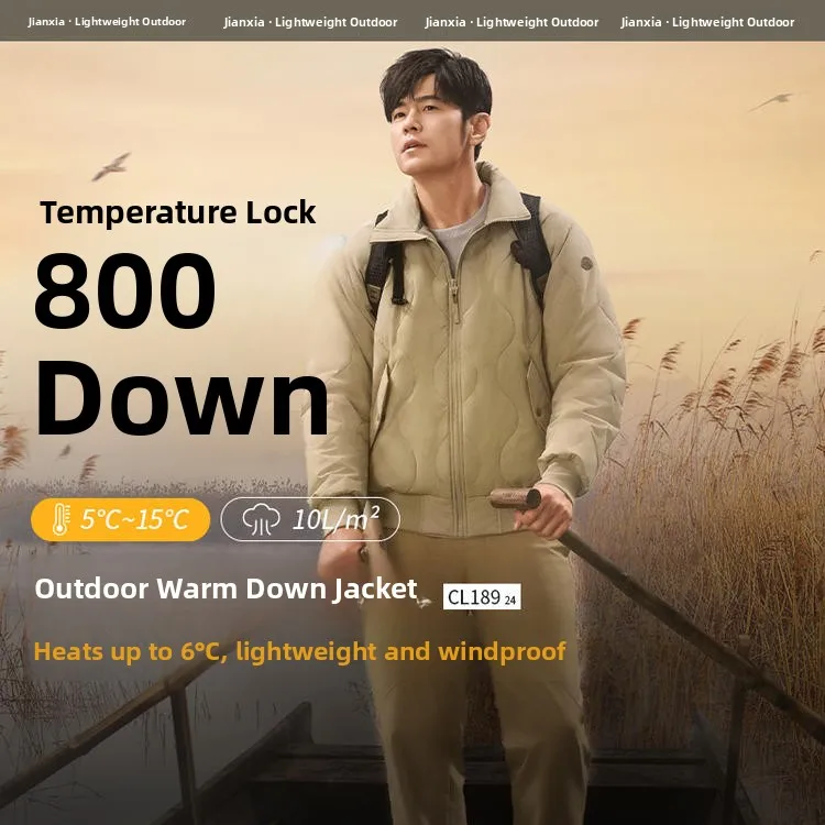 

Bamboo Le CL89 Men's Stand Collar Quilted Jaet Pilot Coat Warm like down Waterproof Outerwear Autumn Cotton Clothes