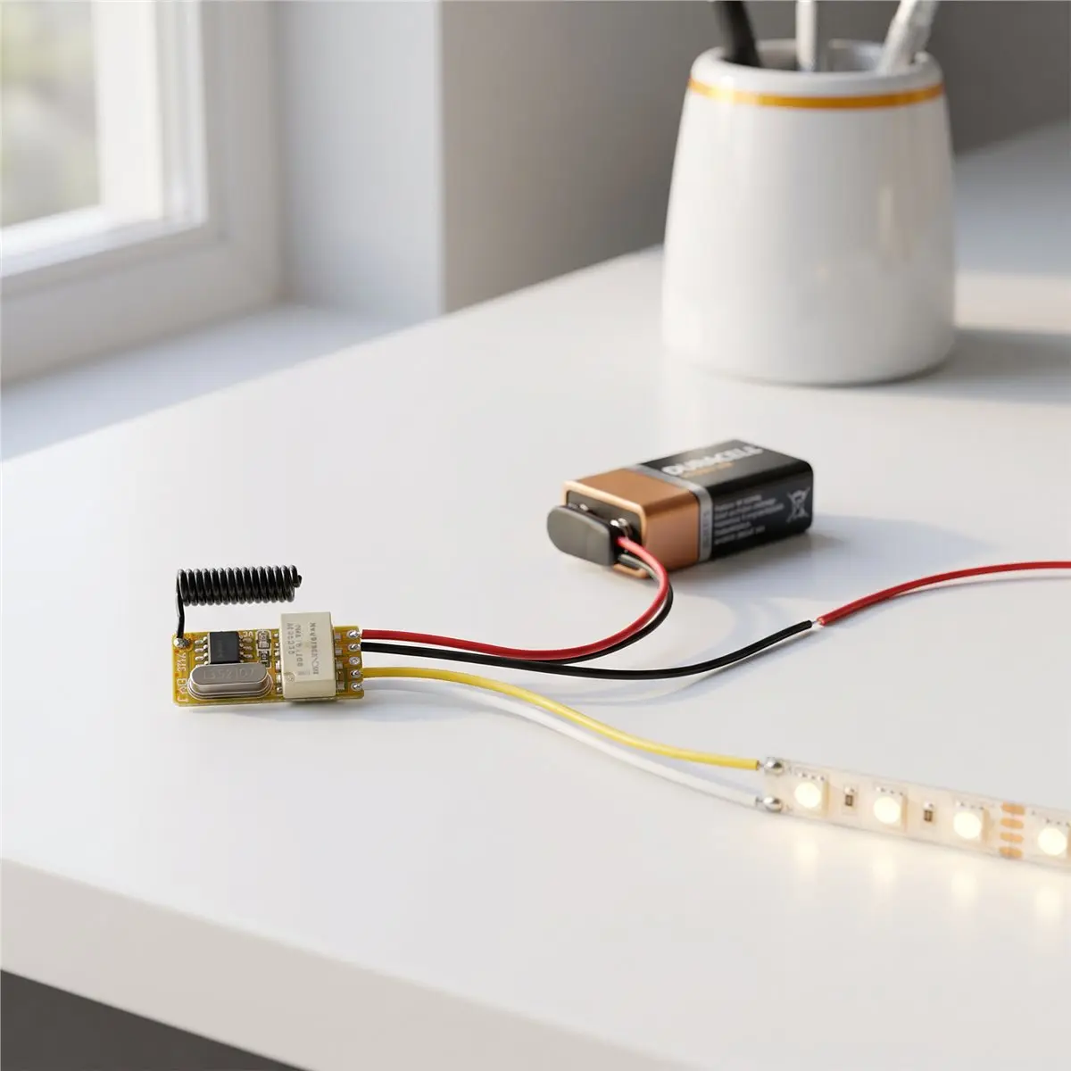 likelike Tiny Remote Switch 433MHZ 4.2V 4.5V 5V 6V 7.4V 9V 12V Small Relay Contact Wireless Switches NO COM NC Mini Switch