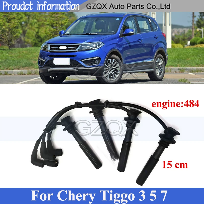 

Высоковольтный кабель CAPQX 15 см для Chery Tiggo 3 5 7, вилка катушки зажигания, провода сабцилиндра, кабель свечи зажигания, линия зажигания 484