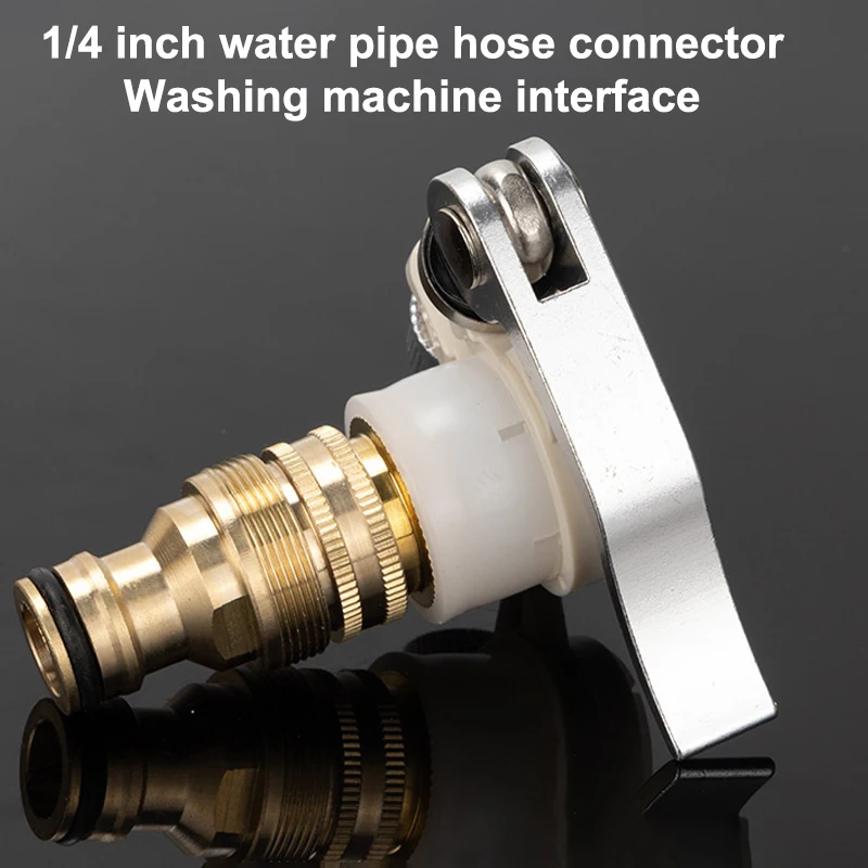 

Powerful 4-point Adapter For Connecting Faucets, Washing Machines, Multi-functional Water Guns, And Shower Hoses.