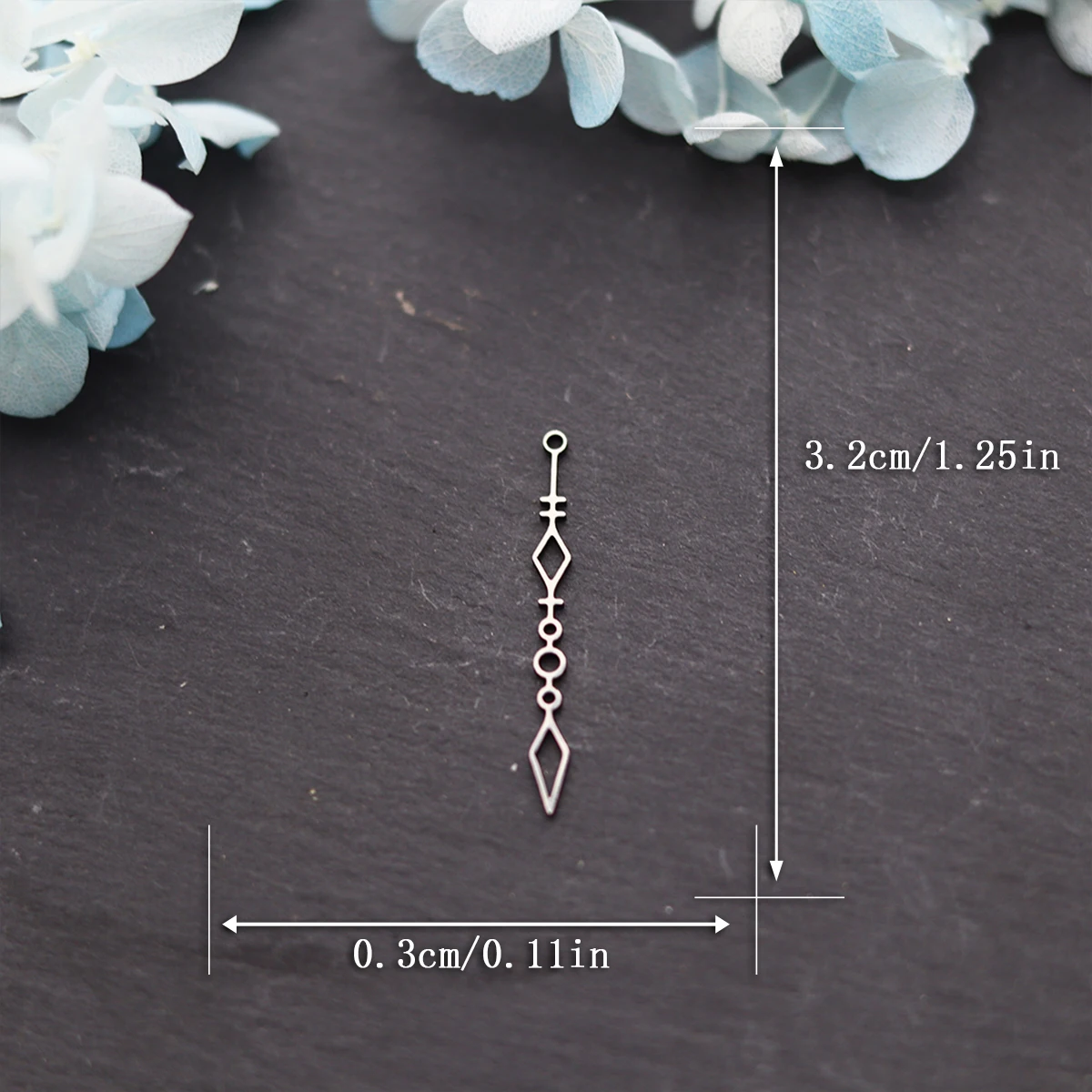 3pcs Stainless Steel Arrow Rhombus Pendant Charms For Jewelry Making Necklace Earrings Handmade Charms Accessories
