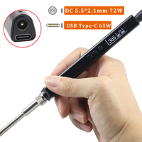 T12 Mini Digital OLED Soldering Iron USB Type-C PD 65W Adjustable Temperature Electric Welding Solder Station Tool