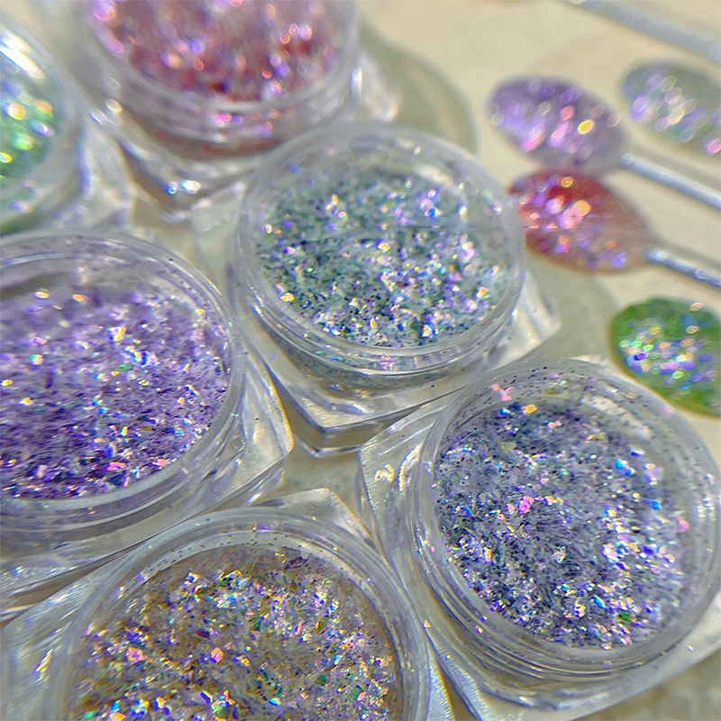 1Box Summer Ultra Thin And Shiny Nail Glitter Sequins DIY Design Nail Art Charms Fragments Sweet Girl Nail Accessories Manicure