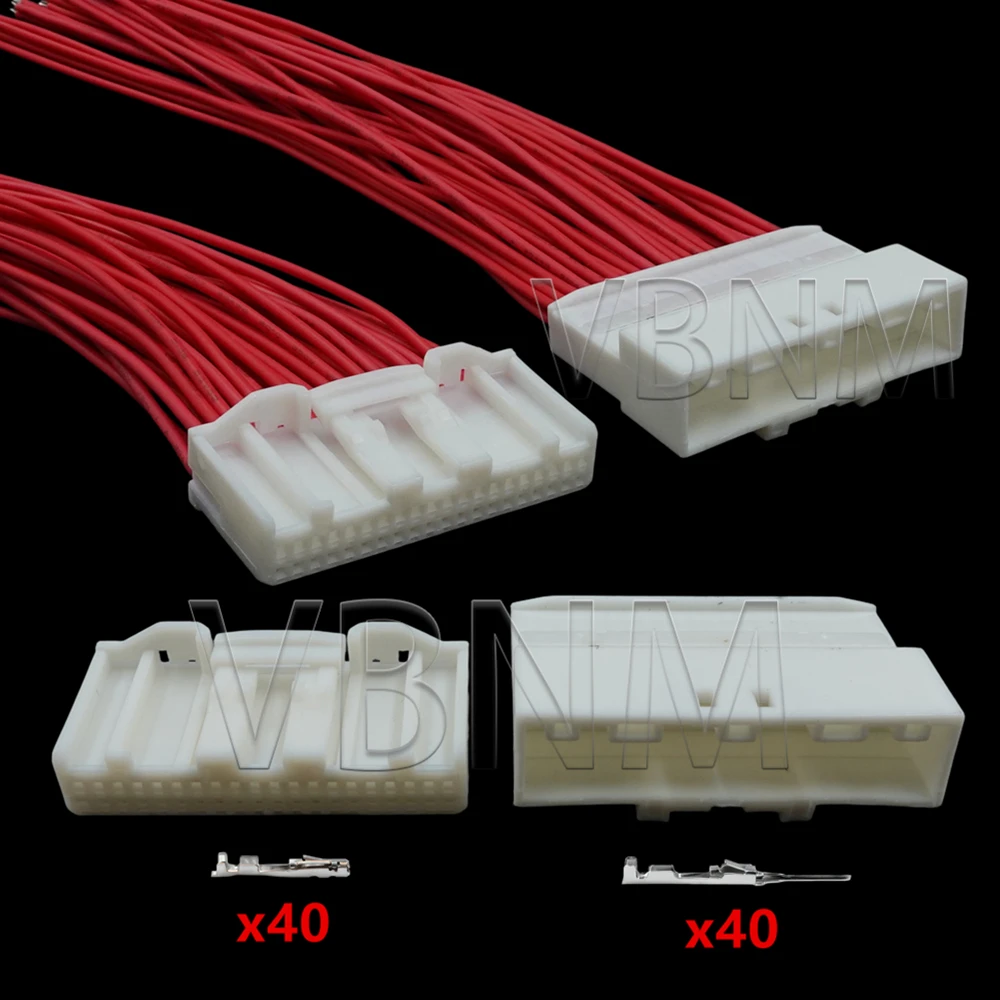 Conector de cableado de navegación multimedia para automóvil, 40 pines, 1674312-1 1318389-1, accesorios para automóvil, ensamblaje de CA, para Nissan