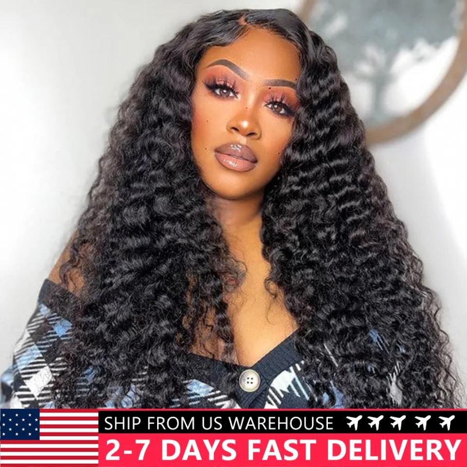 Deep Wave Lace Front Wig Hd Lace Frontal Brazilian Wigs For Women Human Hair 13x4 Water Wave Lace Frontal Wig Lace Closure Wig