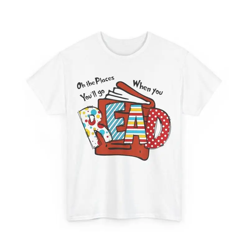 تي شيرت يوم الكتاب العالمي 2025 أوه الأماكن التي تذهب عند القراءة