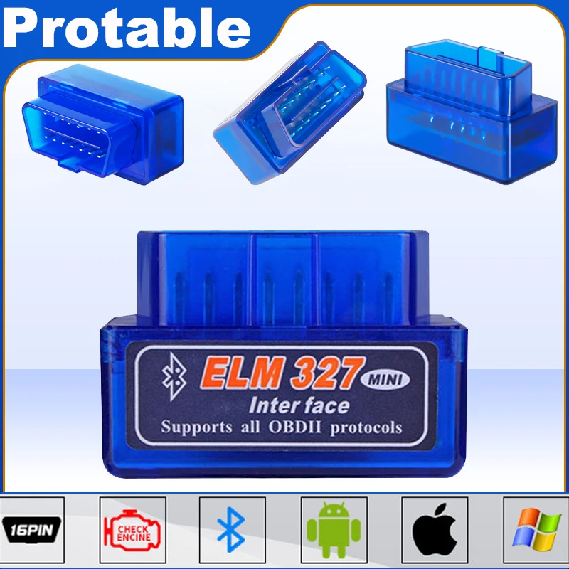 Portable Mini Eml327 V2.1 Bluetooth OBD2 Multifunctional Android Scanner Code Smart Scan Tool OBDII Auto Diagnostic Tools