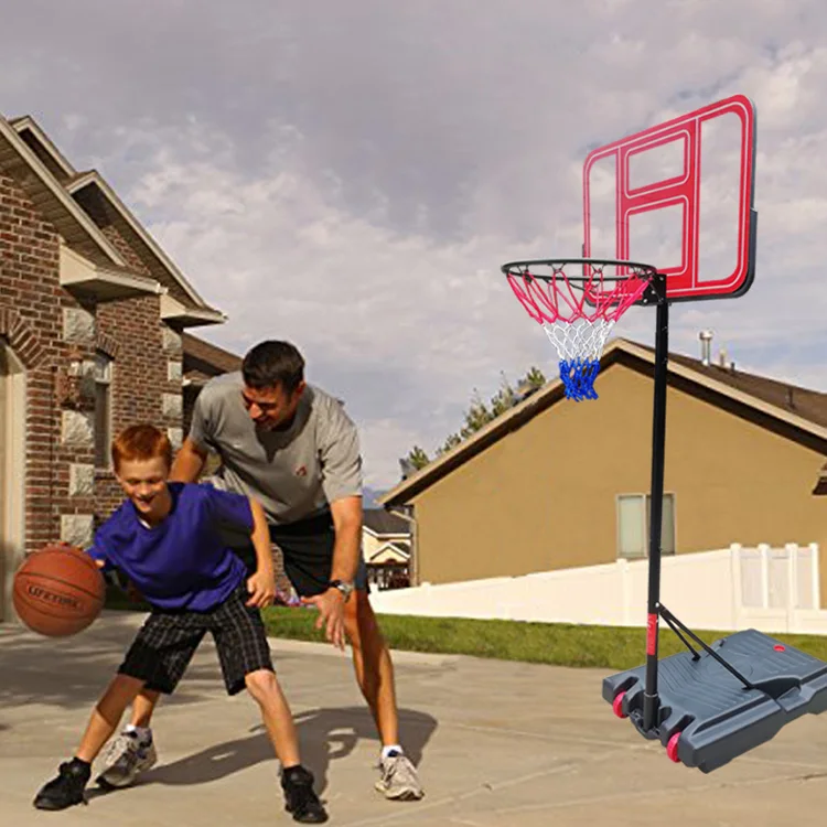 

Баскетбольное кольцо Баскетбольная подставка Баскетбольная система на колесах для детей и подростков, регулируемая по высоте