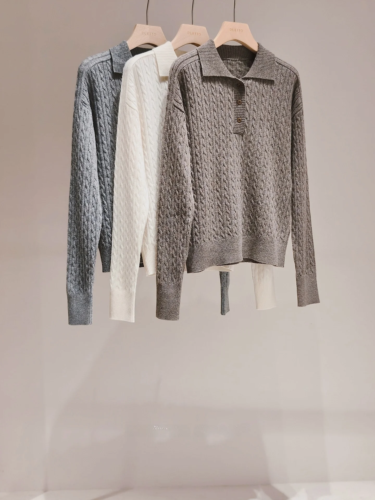 

Женский шерстяной свитер Duetto NT с ретро-узором из лент, длинный рукав, повседневный, комфортный крой