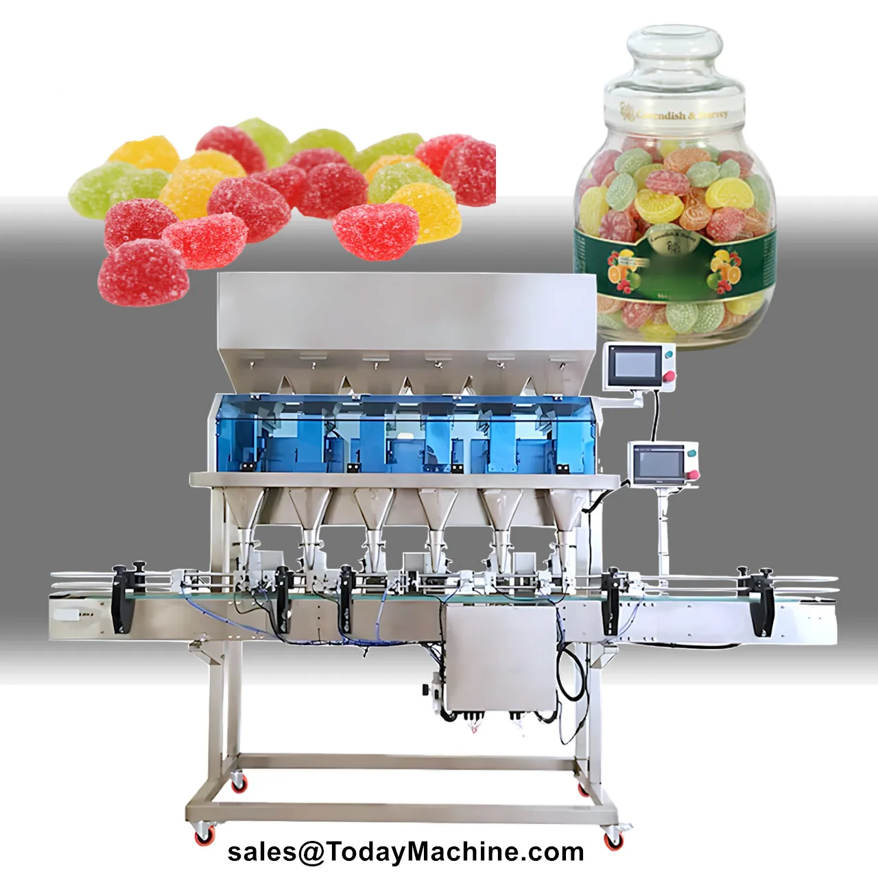 Automatic Bottle Filling Machine Production Line For Candy Melon Seeds Chips Peanut