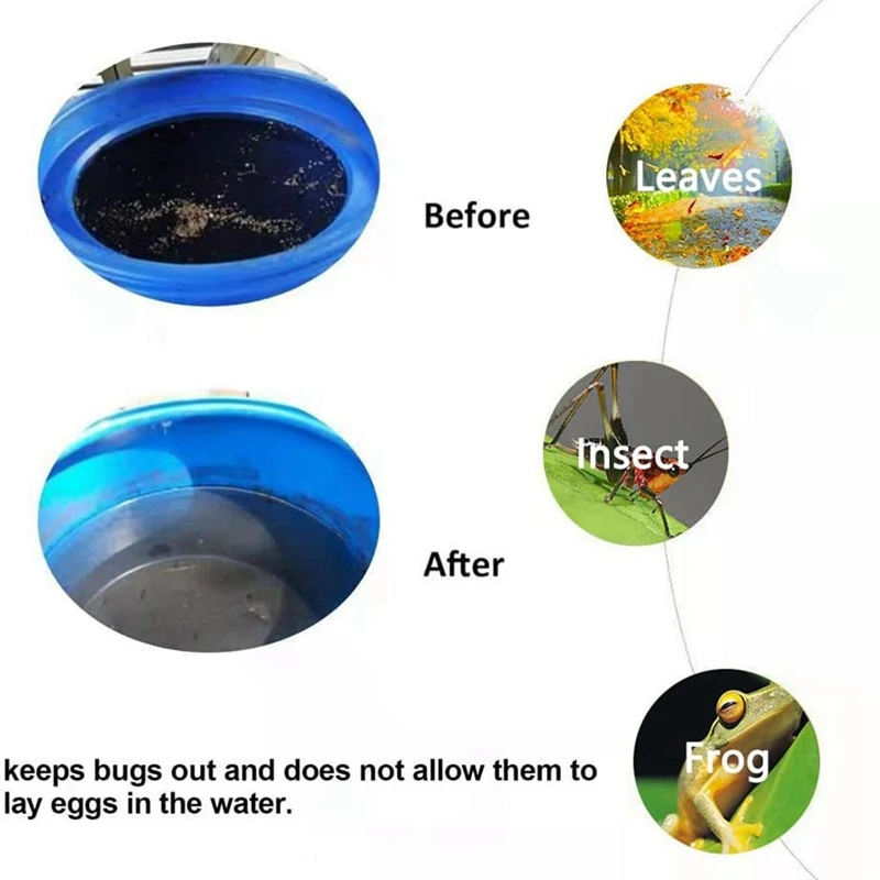 Mesh Cover For Rain Barrels, Rain Barrel Netting Screen With Drawstring For Protecting Fallen Leaf Debris