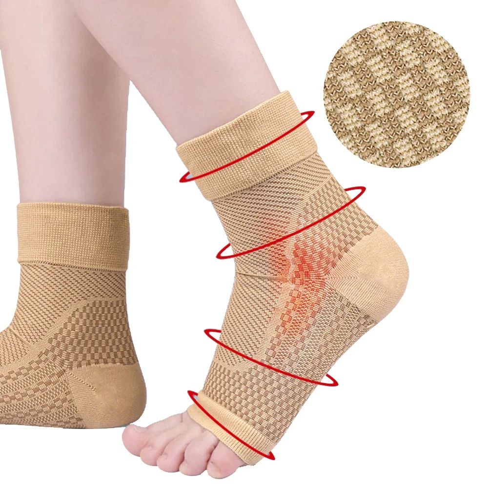 2Pcs Plantar Fasciitis Relief Socks for Women Men - Best Compression Sleeves for All Day Wear, Foot/Arch Support for Pain Relief