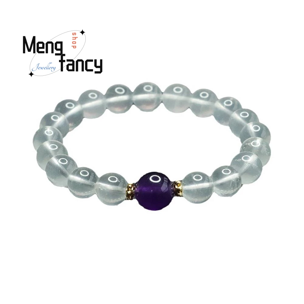 Natural White Ghost String Amethyst Bracelet Women Colourful Simple Exquisite Fashion Fine Jewellery Best Selling Holiday Gifts