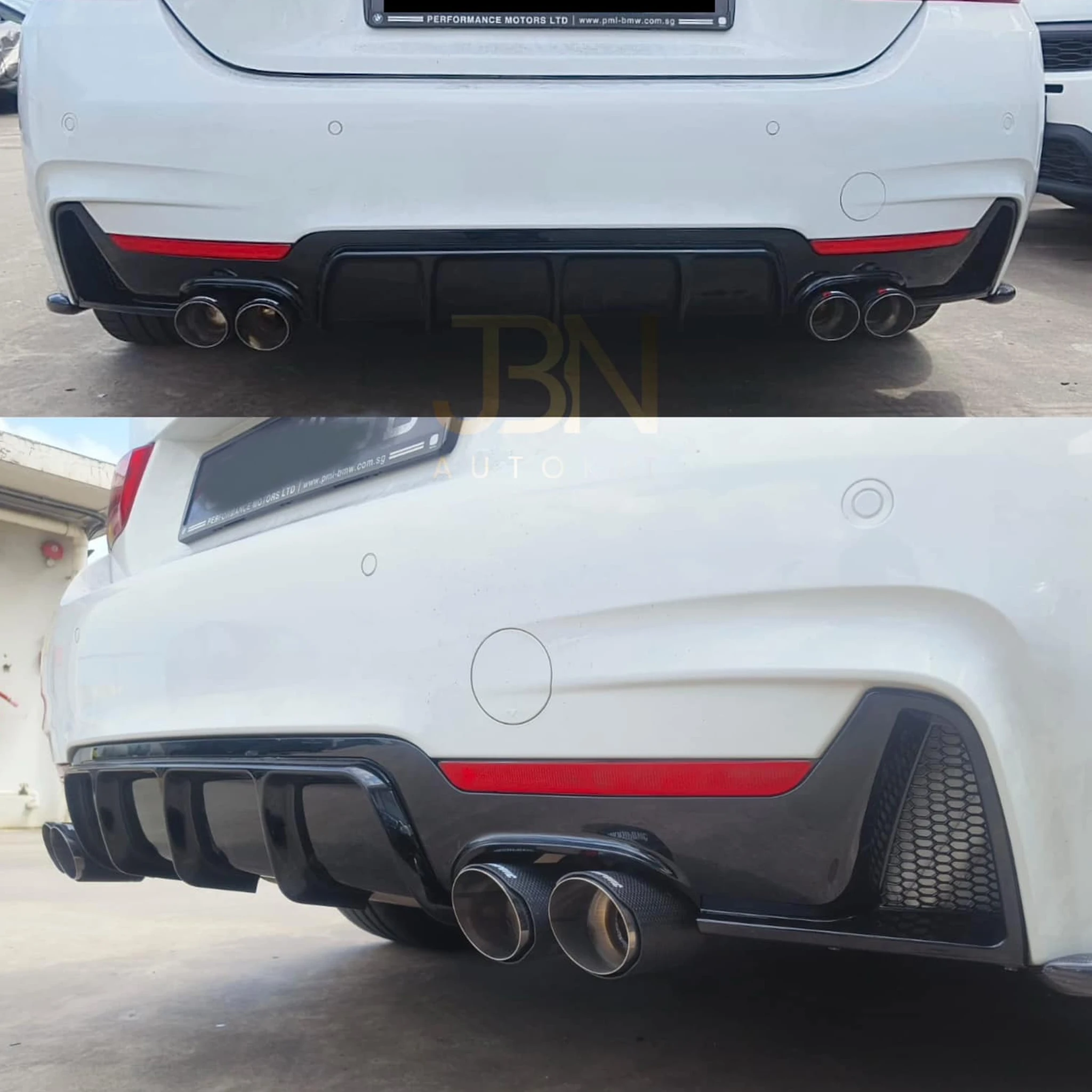 Quad Tailpipe Exhaust Tip For BMW F32 F33 418i 420i Petrol 304 Stainless Steel M Sport Style Diffuser Upgrade Muffler Nozzle view 6
