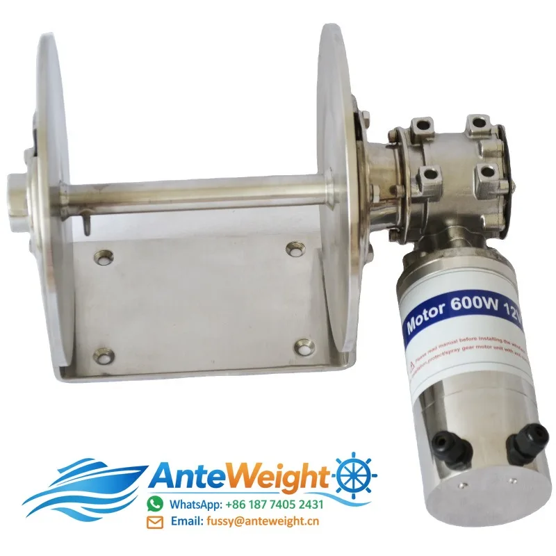 Electric Anchor Winch  316 Stainless Steel Boat Winch  600W Drum Winch